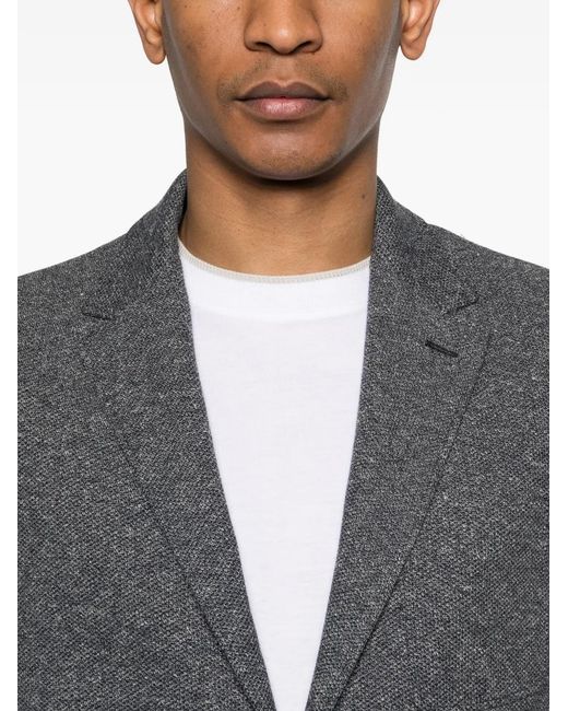 Canali Gray Button Single-Breasted Jacket for men