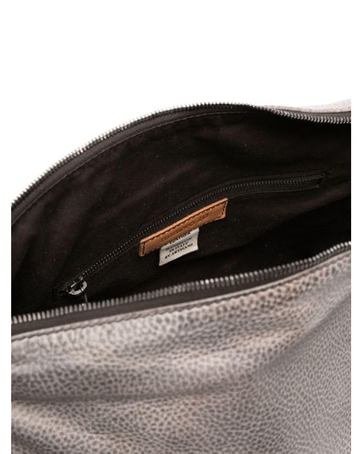 Numero 10 Gray Leather Shoulder Bag for men