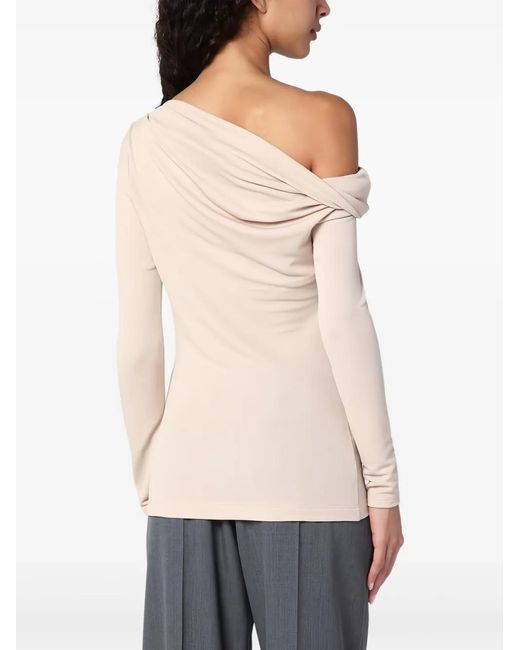 Givenchy Natural Asymmetric Draped Top