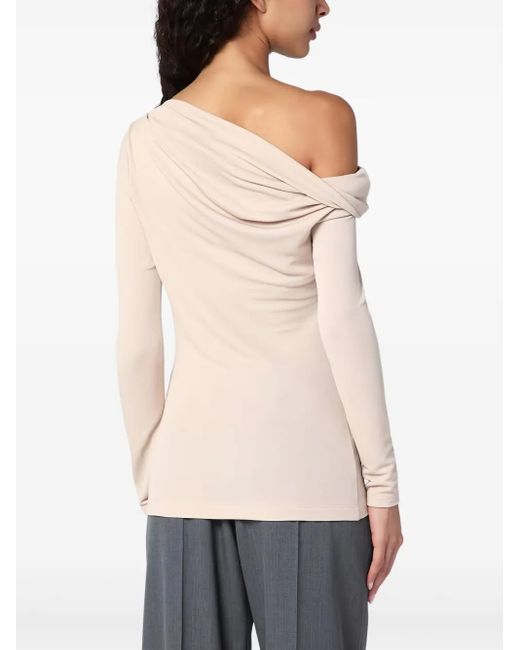 Givenchy Natural Asymmetric Draped Top