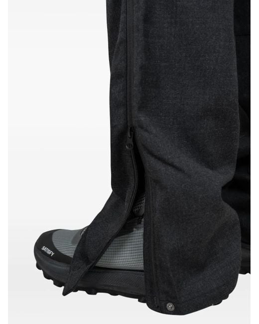 Roa Black Twill Zip Trousers for men