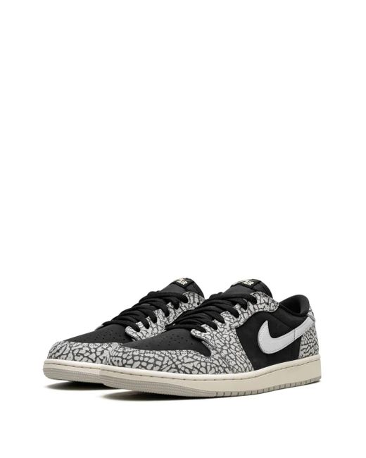 Nike Black Air 1 Low "Elephant Print" Sneakers