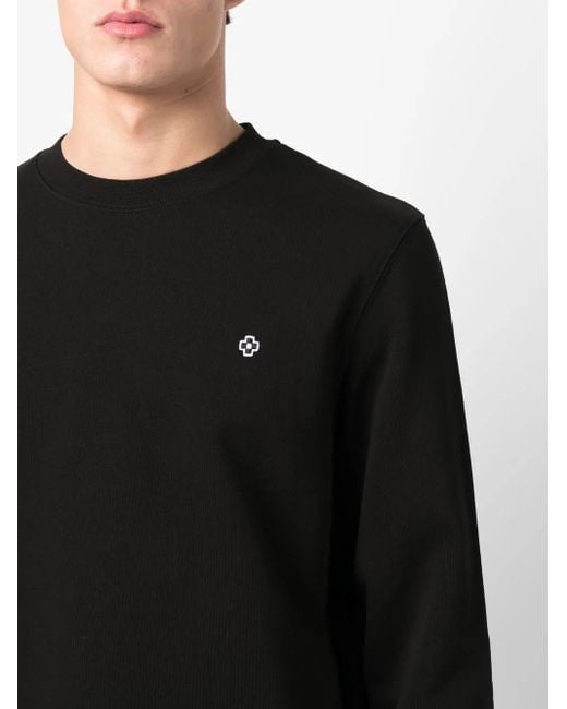 Sudadera con cuello redondo y bordado Sandro de hombre de color Black