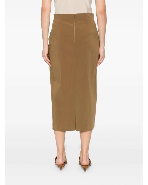 Alberta Ferretti Natural Elastan Skirt