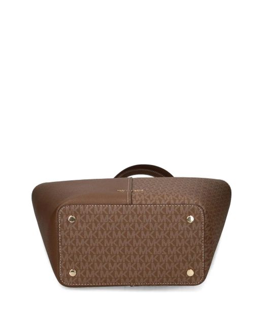 MICHAEL Michael Kors Brown Monogram Panel Tote Bag