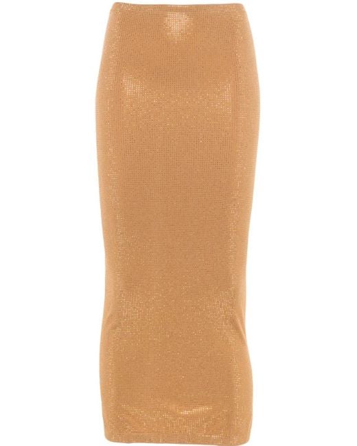 Wolford Brown Fatal Stud-Embellished Midi Dress