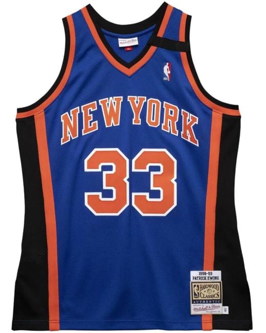 Maglia Ufficiale "Nba Ny Knicks 98 Patrick Ewing" di Mitchell & Ness in Blue da Uomo