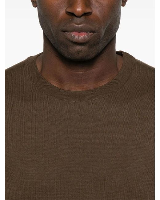 Kiton Gestricktes T-Shirt in Brown für Herren
