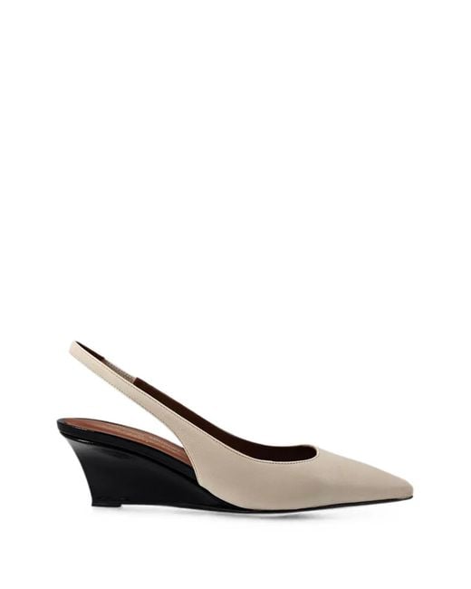 Madison Maison White Loux Slingback Wedge Pumps