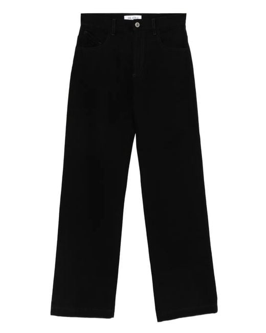The Attico Black Straight-Leg Jeans