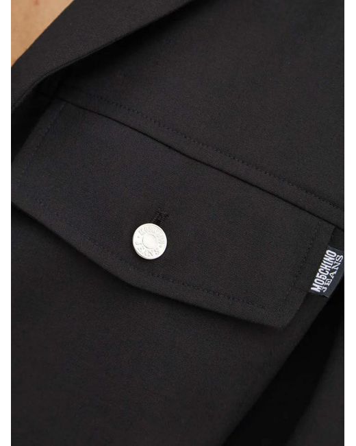 Moschino Black Buttoned Pocket Jacket