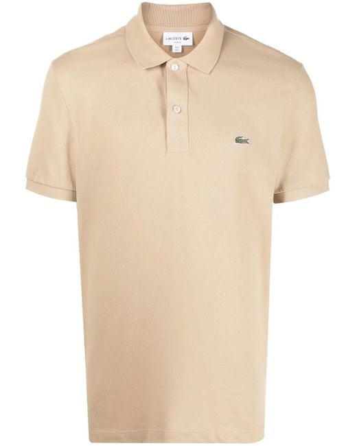 Lacoste Natural Appliqué-Logo Short-Sleeve Polo Shirt for men