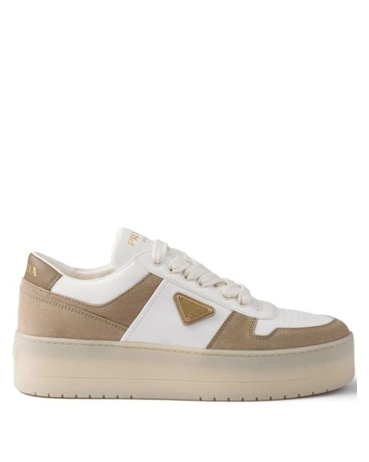 Prada White Downtown Bold Sneakers