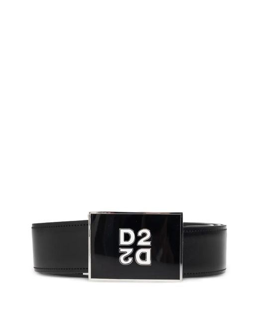 DSquared² White Logo-Buckle Belt for men