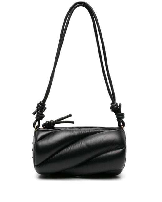 Fiorucci Black Mella Leather Shoulder Bag