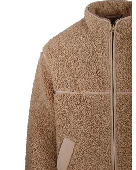 Maison Kitsuné Brown Zip-Up Fleece Jacket for men