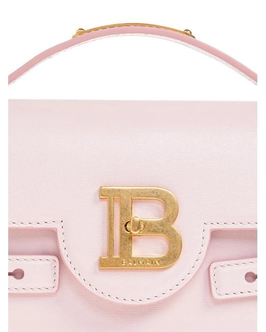 Balmain Pink 24 B-Buzz Leather Cross Body Bag