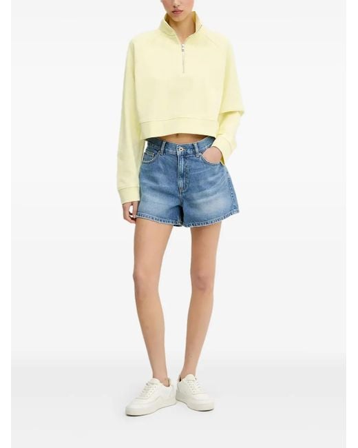 HUGO Sweater Met Rits in het Blue