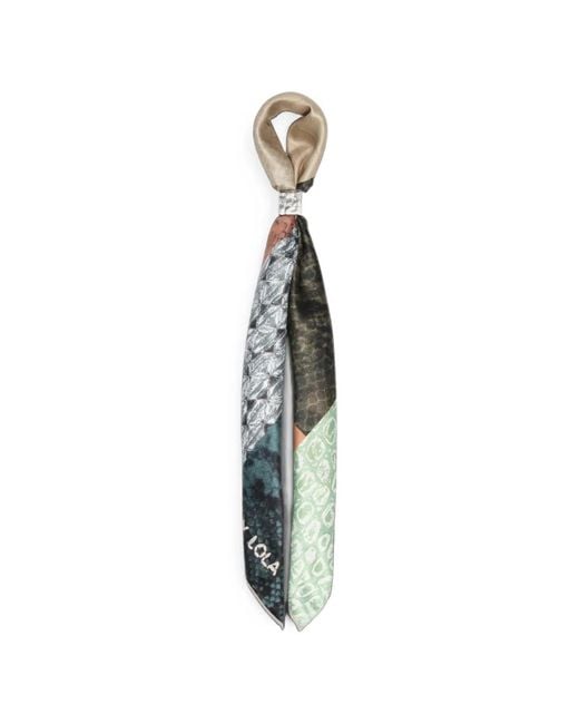 Ciondolo Per Sciarpa Con Design Patchwork di Bimba Y Lola in White