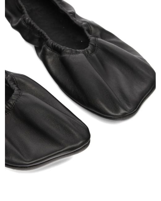 MM6 by Maison Margiela Black Anatomic Travel Ballerina Flats