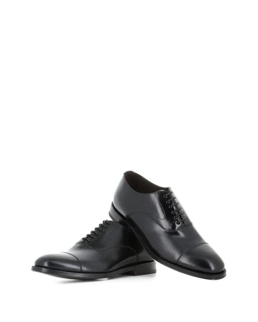 Green George Brown Cap-Toe Oxford Shoes for men