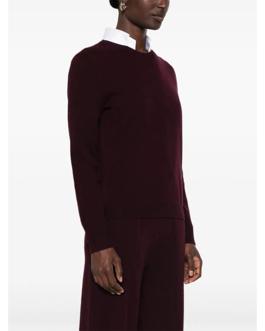 Bompard Purple Crew-Neck Sweater