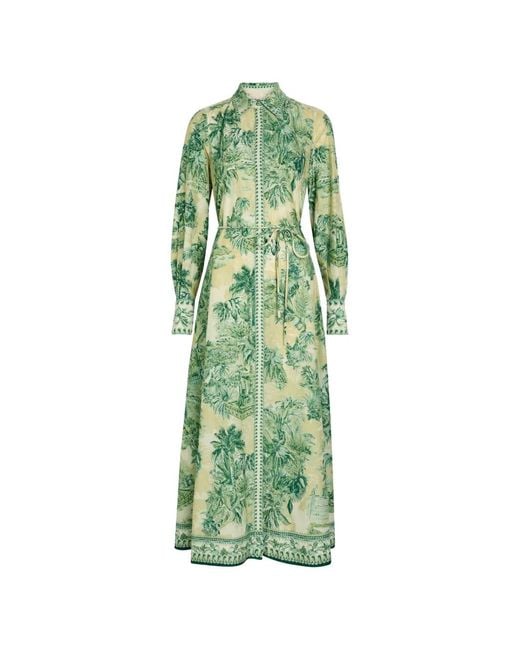 ALÉMAIS Green Robe-Chemise Sara
