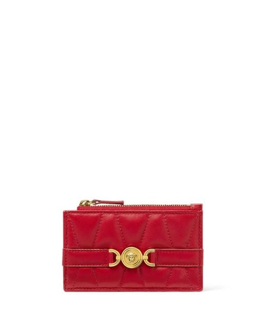 Versace Red Medusa '95 Quilted Nappa Card Holder