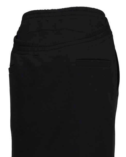 SRVC Studio Black Home Office Graphic-Print Zip-Slit Midi Skirt