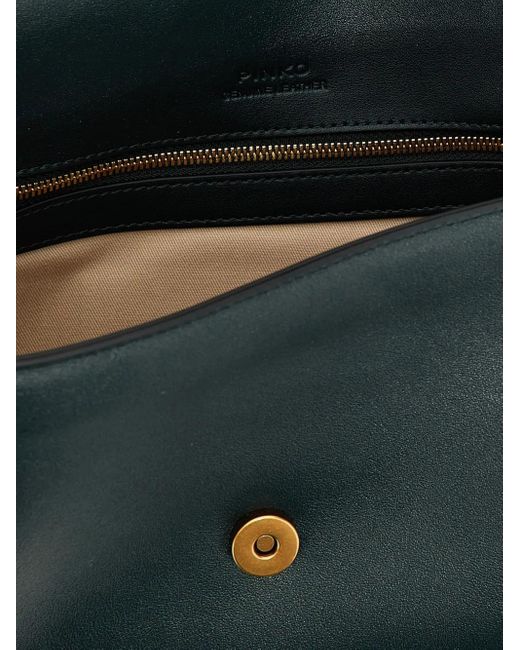 Pinko Gray Love One Classic Crossbody Bag