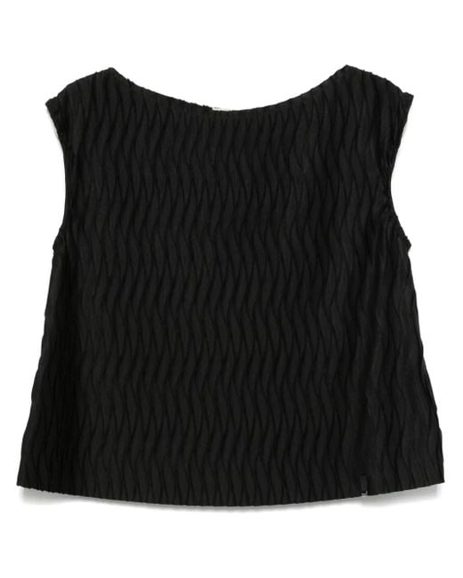 Herno Black Plissé Top