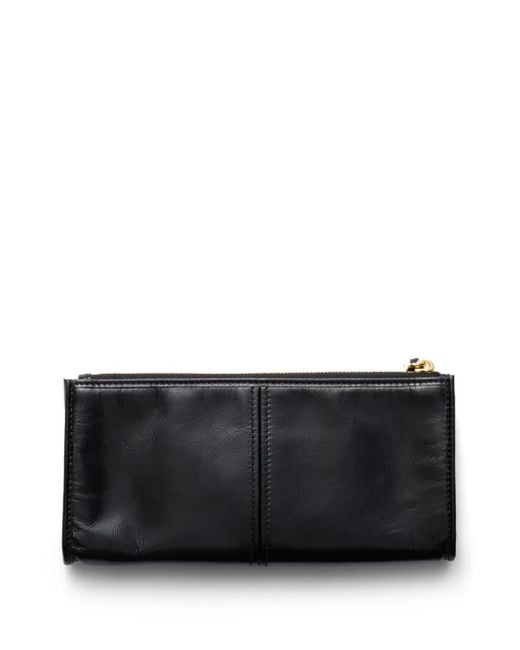 Prada Black Leather Pouch Bag