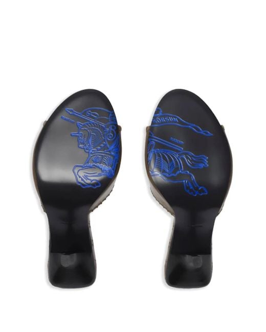 Burberry Brown Cabana Mules