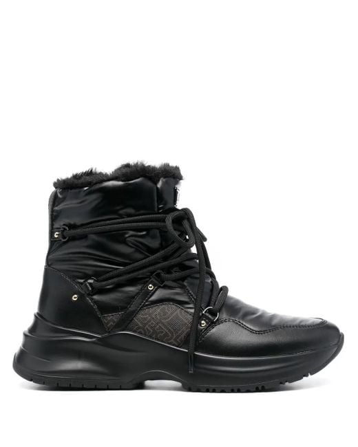 Liu Jo Black Lace-Up Ankle Boots