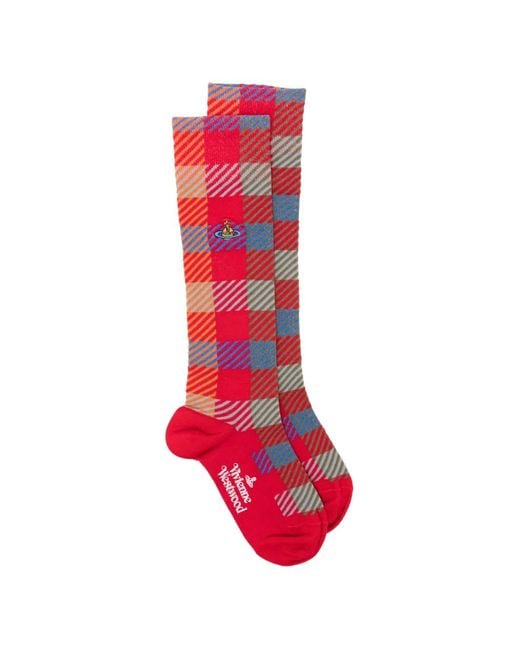Vivienne Westwood Red Chaussettes À Carreaux