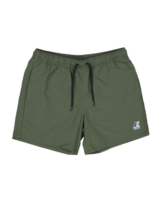 K-Way Green Le Vrai 3.0 Olivier Swim Shorts for men