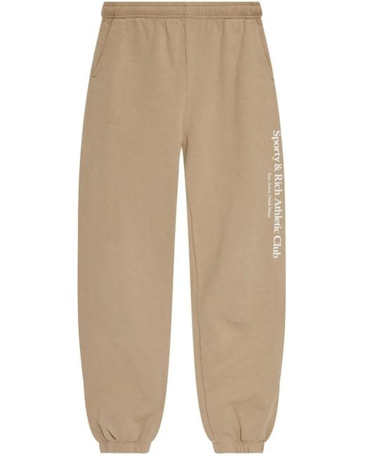 Sporty & Rich Natural The Wall Street Collection Track Pants