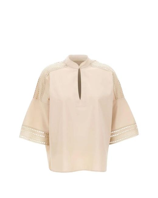 Blusa Con Ricamo di Elena Miro in Natural
