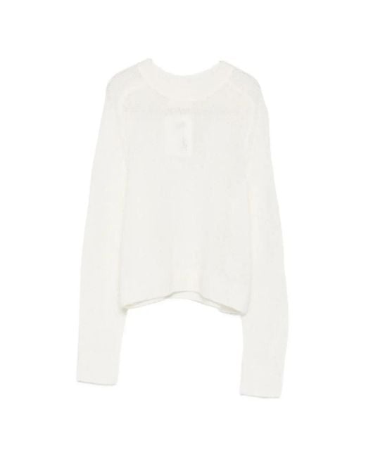 Lisa Yang White Solene Raglan-Sleeve Sweater