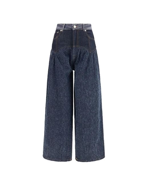 Ganni Blue Patchwork Jeans
