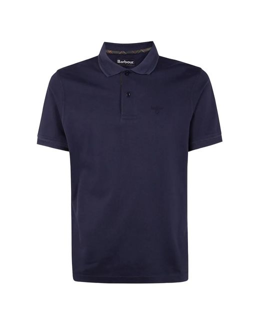 Barbour Blue Logo-Embroidered Polo Shirt for men