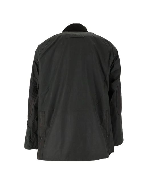 Barbour Black Icons Patch Bedale Wax Jacket for men