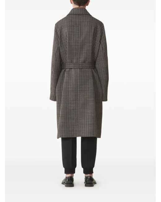 Lanvin Mantel Mit Gürtel in Gray für Herren