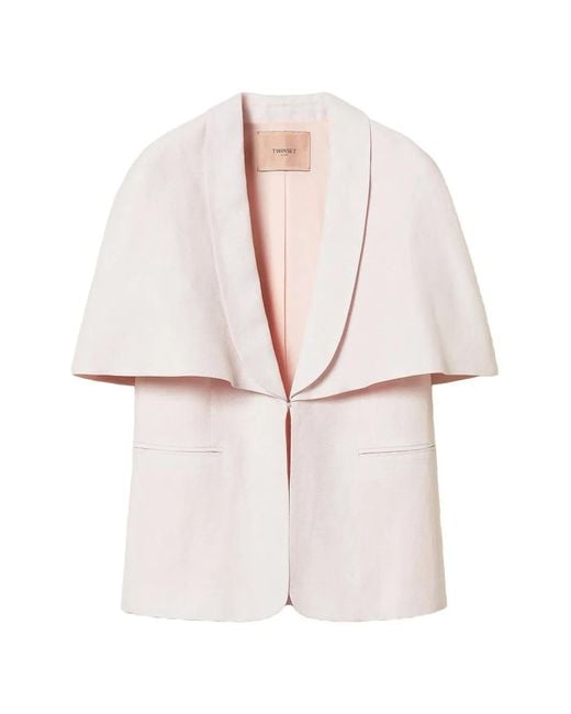 Twinset White Cape Jacket