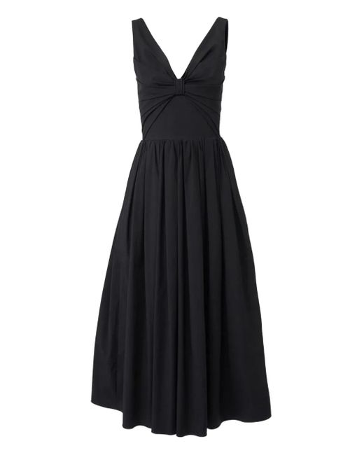 Abito Midi Con Arricciatura di Carolina Herrera in Black