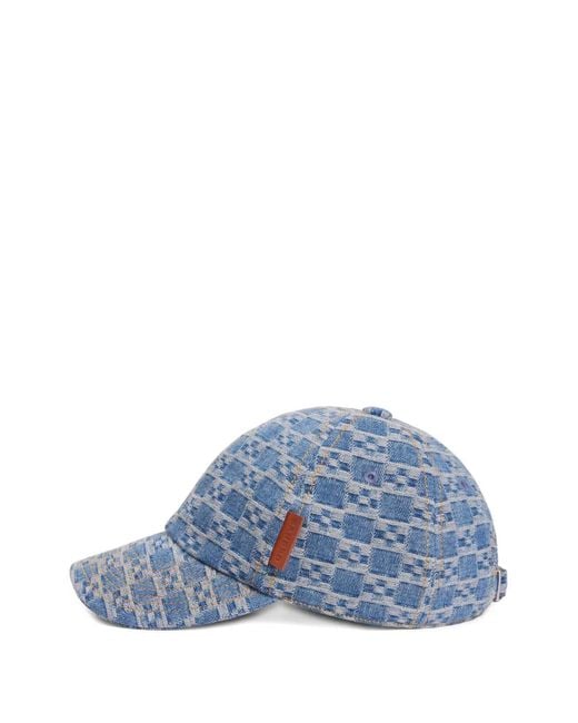 Sandro Blue Logo-Patch Patterned Baseball Cap for men