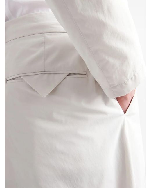 Prada White Drawstring Wide-Leg Trousers for men