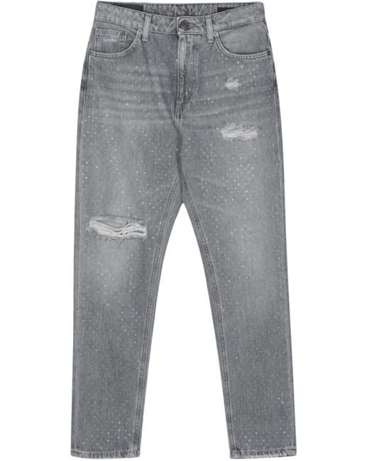 Dondup Gray Cindy Rhinestone-embellished Jeans
