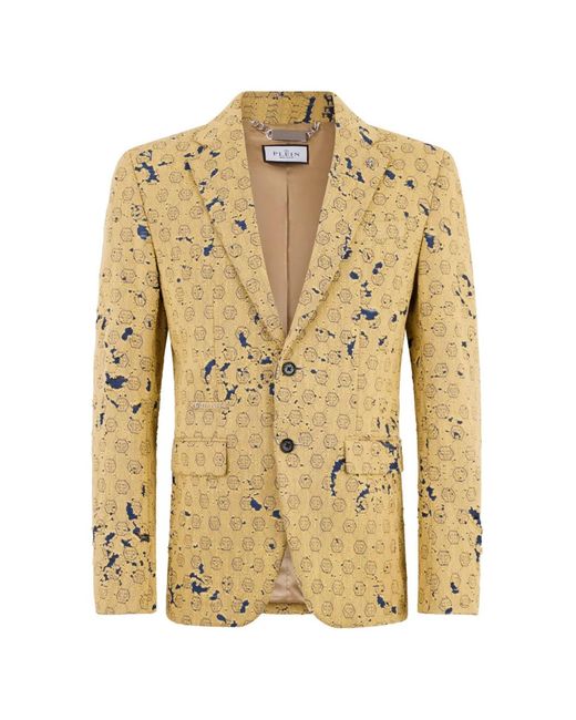 Philipp Plein Metallic Single-Breasted Blazer for men