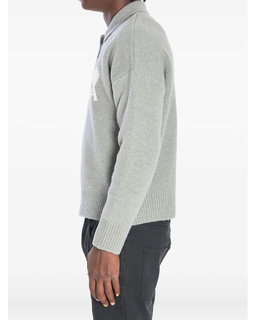 Polo Ami De Coeur En Intarsia AMI de hombre de color Gray